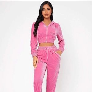 Shein Velvet sweatpants set